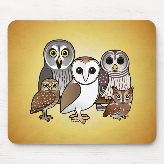5 Birdorable Owls Mouse Pad (Front)