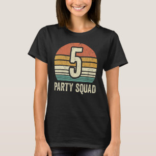 5 Birthday 5 Party Crew Squad 5th Bday Group Birth T-Shirt