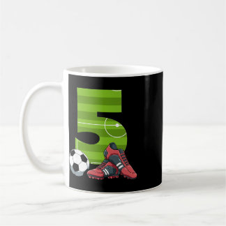 5 Birthday Soccer First Birthday Football Kids Coffee Mug