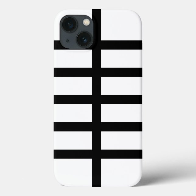 5 Bisected Black Lines Battery Case (Back)