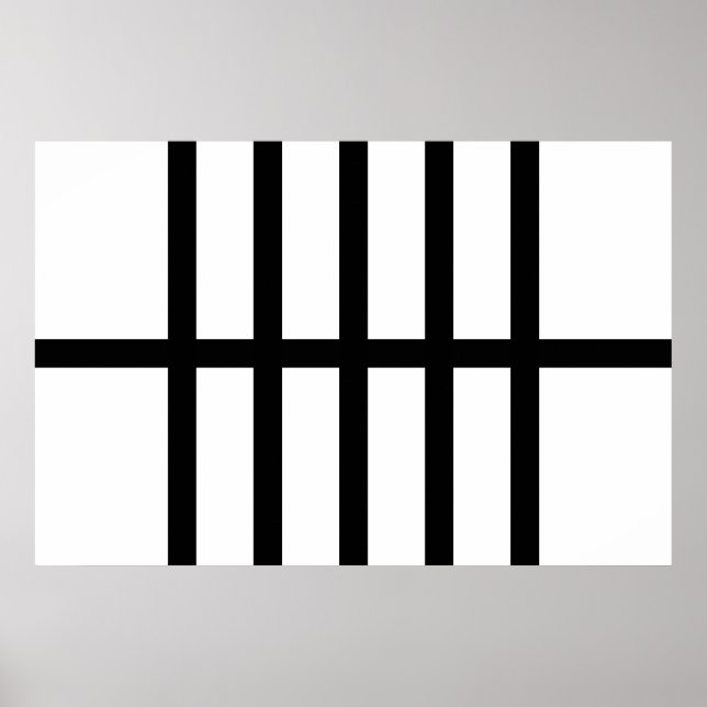 5 Bisected Black Lines Poster (Front)