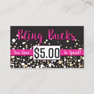 $5 Bling Bucks Discount Card