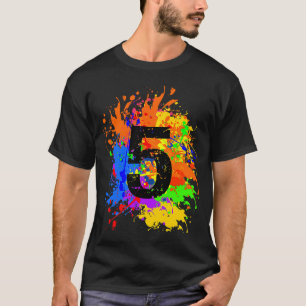 5 Children's Birthday 5 Year Child Party Colourful T-Shirt