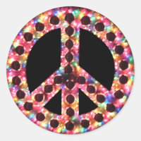 5-colour peace sticker