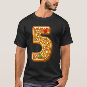 5 Cutest Capital Christmas Cookie Alphabet Number T-Shirt