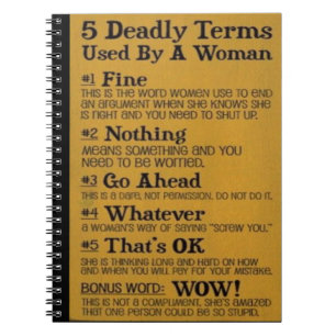 5 deadly terms spiral notebook