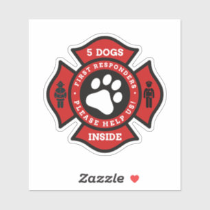 5 Dogs Inside Pet Alert For Fire Department