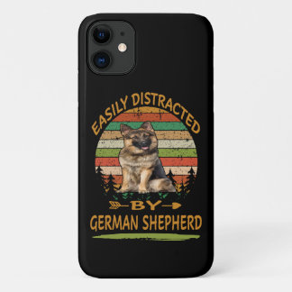 5 Easily Distracted By German Shepherd Vintage Case-Mate iPhone Case