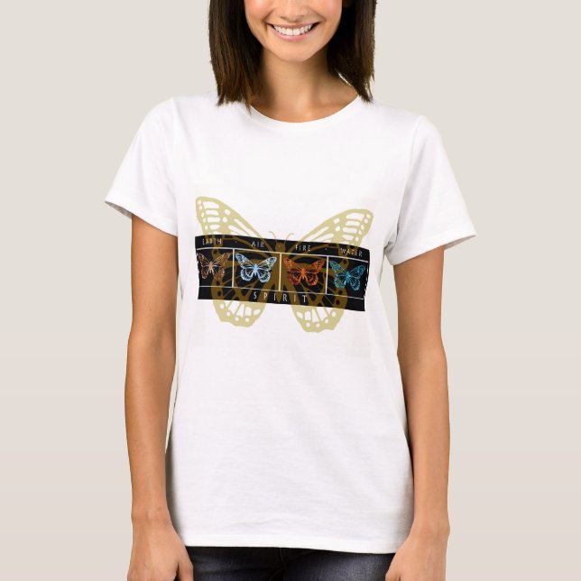 5 Elements Butterflies T-Shirt (Front)