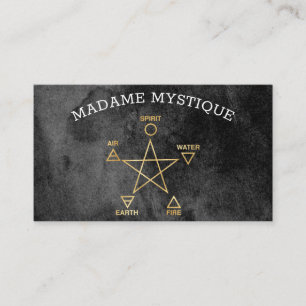 5 Elements Pentagram Psychic Business Card