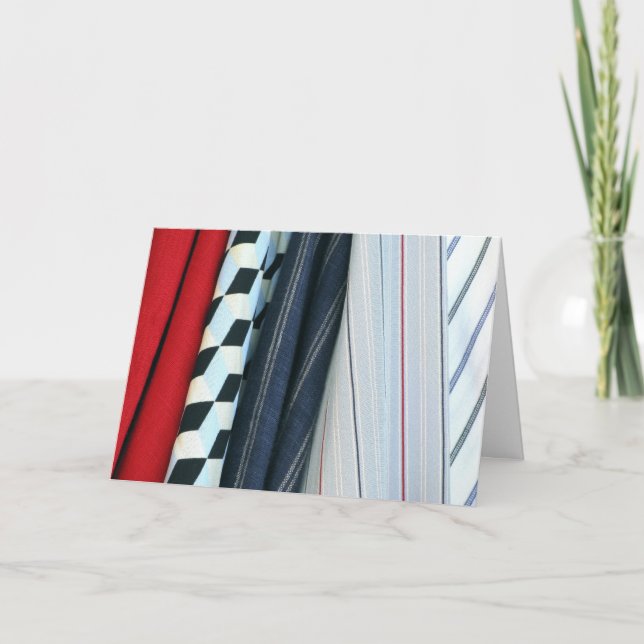 5 Fabrics With Geometric Patterns Card (Front)