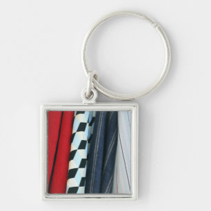 5 Fabrics With Geometric Patterns Key Ring
