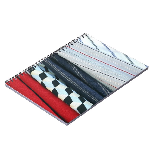 5 Fabrics With Geometric Patterns Spiral Notebook (Left Side)