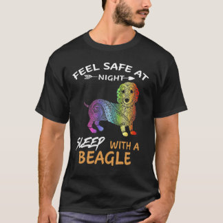 5 Feel Safe At Night Sleep With A Beagle T-Shirt