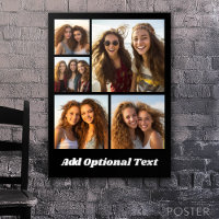 5 Friend Photo Collage Text -- CAN Edit Black