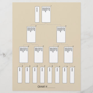 5 Generation Genealogy Pedigree Paper Sheet