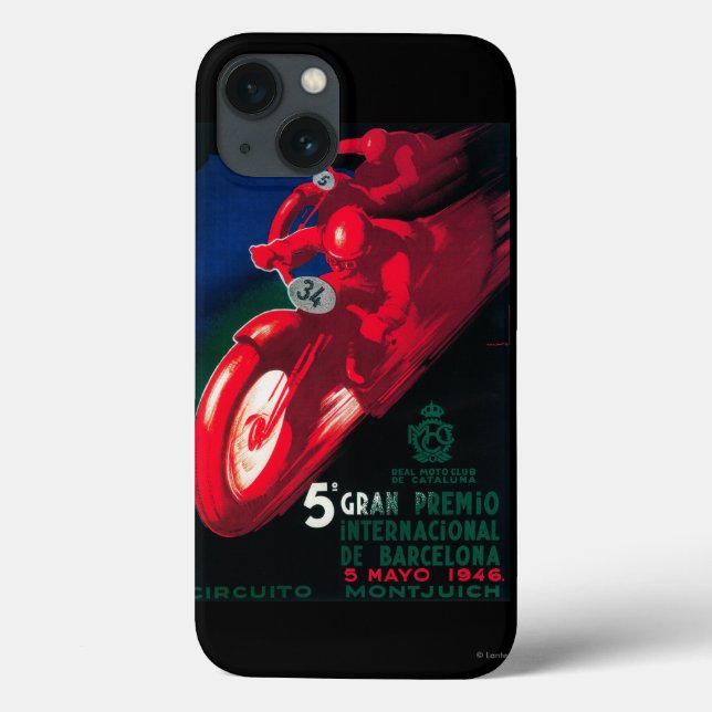 5 Gran Premio Internat'l Motorcycle Poster Case-Mate iPhone Case (Back)