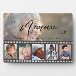 5 Grandchildren Reel Photo Collage Grandma Photo  Plaque