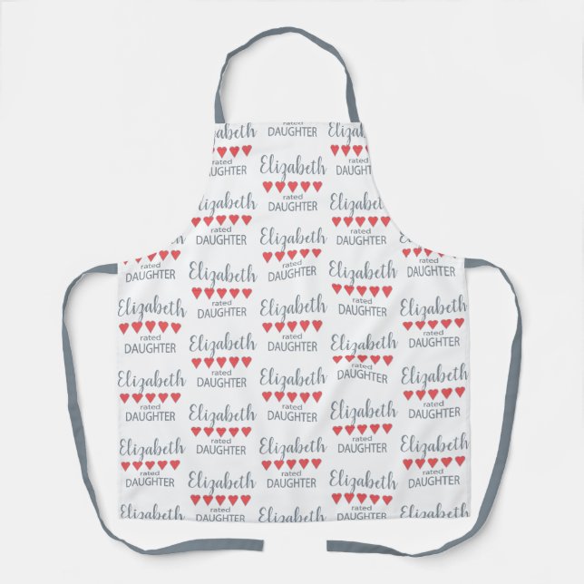 5 Heart Rated Daughter Apron (Front)
