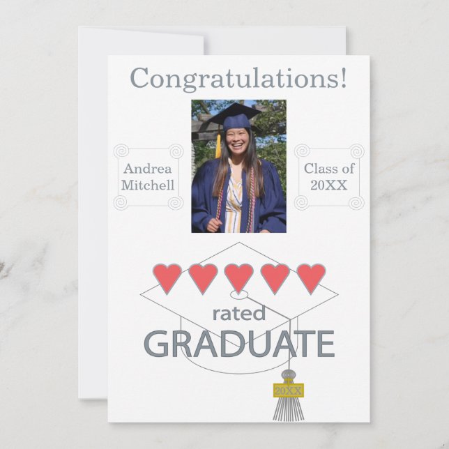 5 Heart Rated Graduate Announcement (Front)