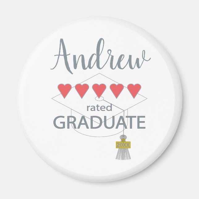 5 Heart Rated Graduate Magnet (Front)
