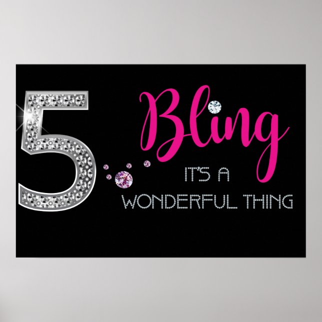 $5 Jewellery banner- Bling Poster (Front)