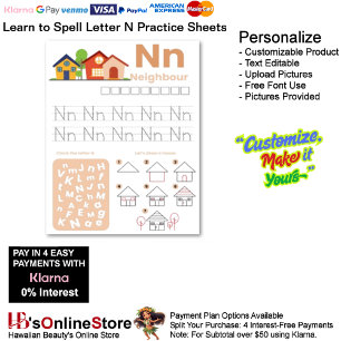5 Learn To Spell Letter N Teacher Home Schooling