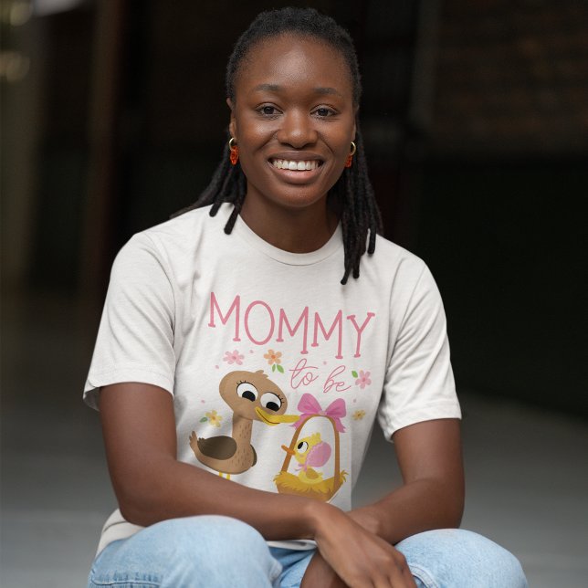 5 Little Ducks | Mummy To Be - Girl Tri-Blend Shirt (Woman wearing t-shirt)