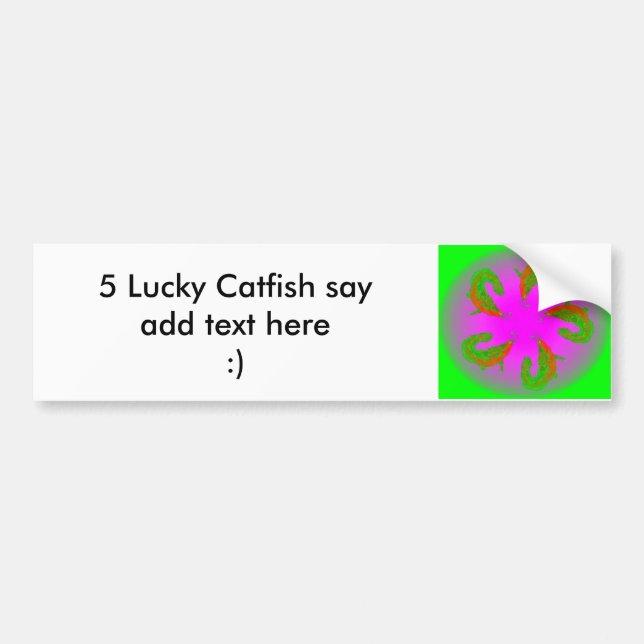 5 Lucky Catfish #2 Bumper Sticker (Front)