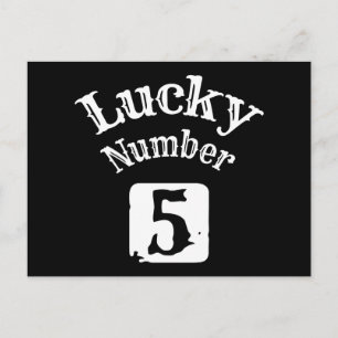 5 - Lucky Number 5 Luck Postcard