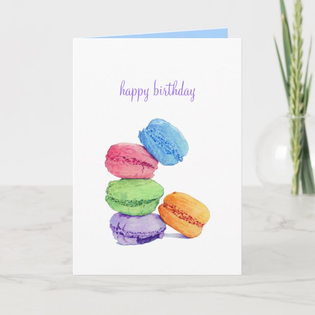 5 Macarons Birthday Card (Front)