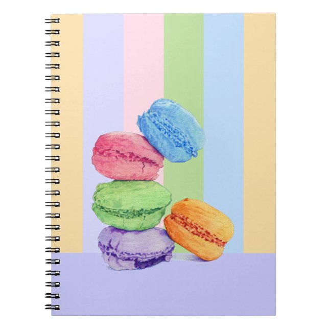 5 Macarons stripes Notebook (Front)