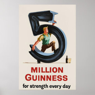 5 Million Guinness Poster Print  John Gilroy
