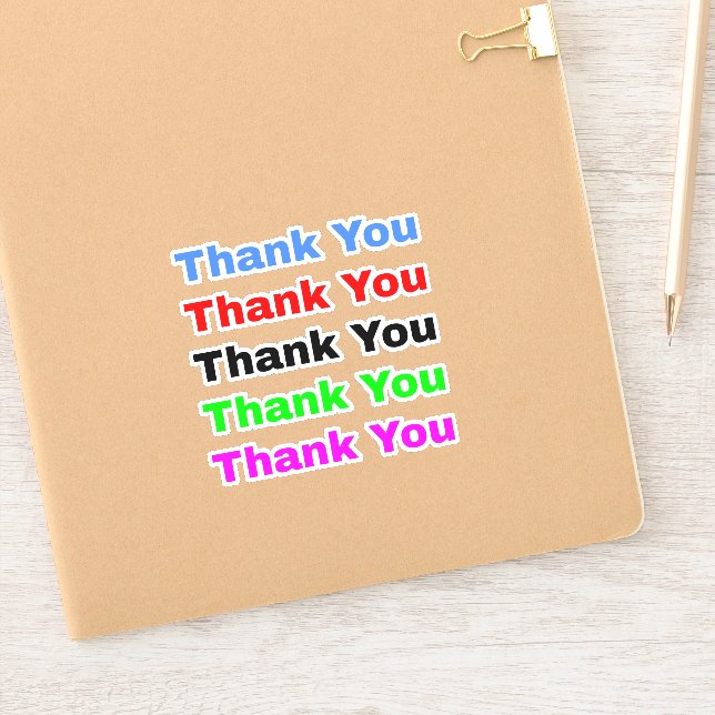 5 Minimalist & Simple Colourful Thank you  (Notebook)