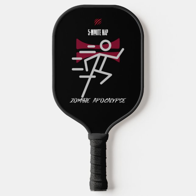 5-minute nap = Zombie Apocalypse Pickleball Paddle (Front)