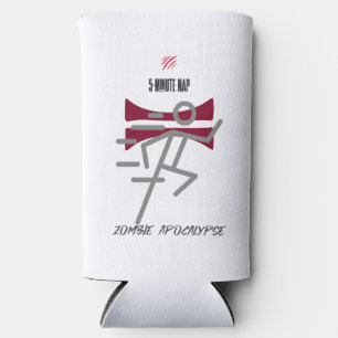 5-minute nap = Zombie Apocalypse Seltzer Can Cooler