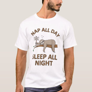 5 More Mins Funny Sloth Shirt Sleep Napping Cute T