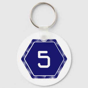 #5 Navy Tek Key Ring