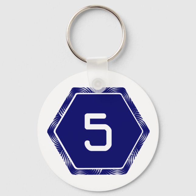 #5 Navy Tek Key Ring (Front)