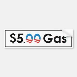 $5 Obama Gas Bumper Sticker