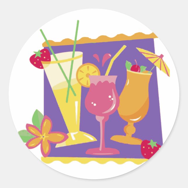 5 O'Clock Somewhere Classic Round Sticker (Front)