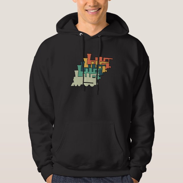 5 Of Model Railway Train Railway Hoodie (Front)