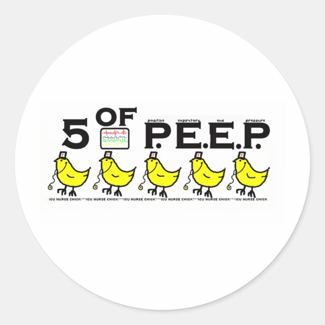 5 of P.E.E.P. Classic Round Sticker (Front)