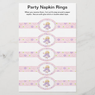 5 per sheet Princess Paper Napkin Rings