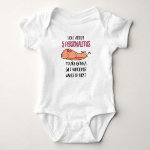 5 Personalities Llama Personality Alpaca Baby Bodysuit