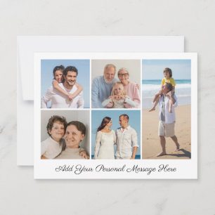 5 Photo Collage Add Your Own Greeting Card