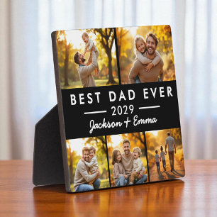 5 Photo Collage Father's Day Best Dad Ever   Plaque