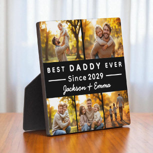 5 Photo Collage Father's Day Best Daddy Ever  Plaque