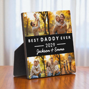  5 Photo Collage Father's Day Best Daddy Ever Plaque