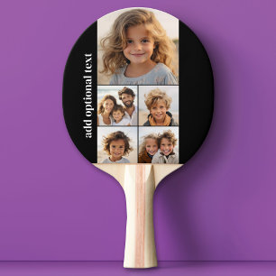 5 Photo Collage - on black background Ping Pong Paddle